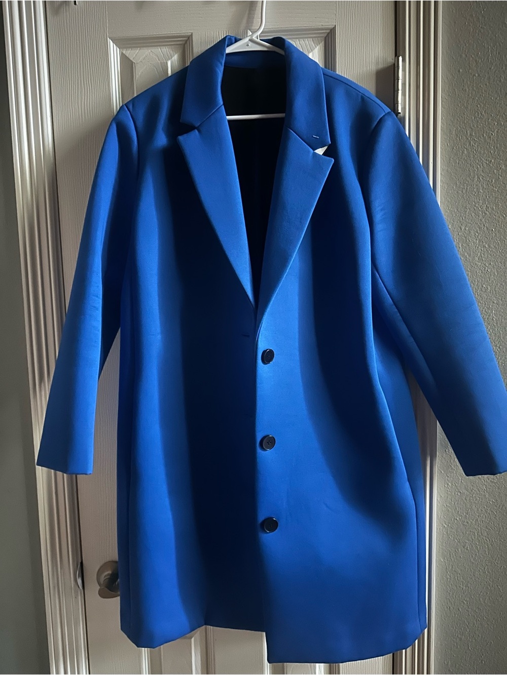 J. Crew Womens Royal Blue Single-Breasted Coat